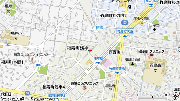 〒501-6255 岐阜県羽島市福寿町浅平の地図