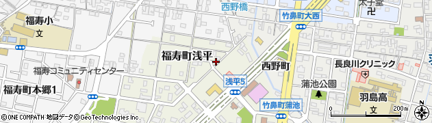 岐阜県羽島市福寿町浅平周辺の地図