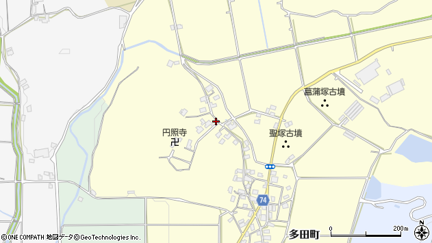 〒623-0004 京都府綾部市多田町の地図