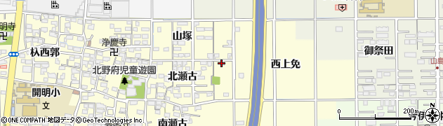 愛知県一宮市開明（西上免）周辺の地図