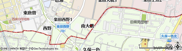 愛知県犬山市南大橋周辺の地図