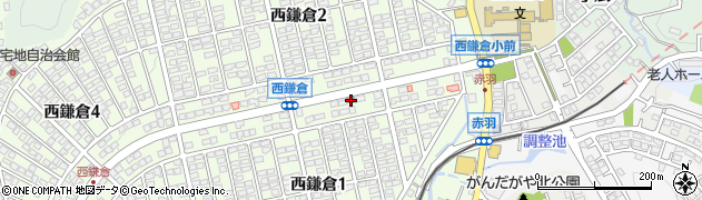 西鎌倉郵便局 ＡＴＭ周辺の地図