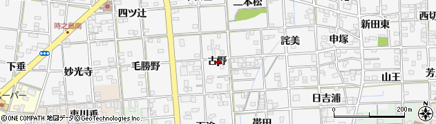 愛知県一宮市時之島古野周辺の地図
