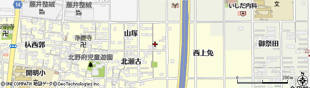 愛知県一宮市開明西上免6周辺の地図