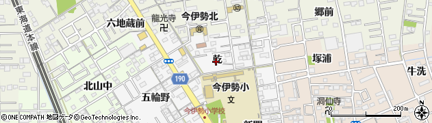 愛知県一宮市今伊勢町新神戸（乾）周辺の地図