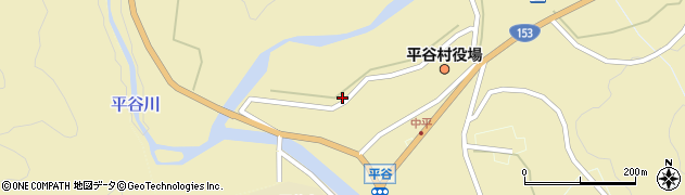 長野県平谷村（下伊那郡）中平周辺の地図
