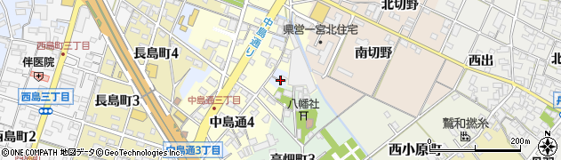 愛知県一宮市一宮八幡裏周辺の地図
