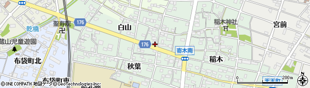愛知県江南市寄木町白山99周辺の地図