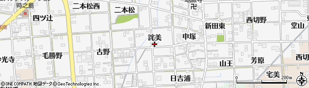 愛知県一宮市時之島詫美44周辺の地図