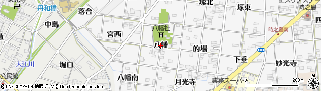 愛知県一宮市時之島（八幡）周辺の地図