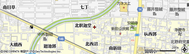 愛知県一宮市開明（北釈迦堂）周辺の地図