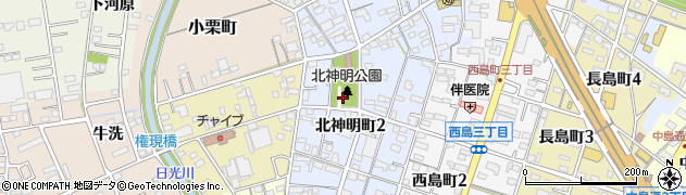 愛知県一宮市一宮（神明）周辺の地図