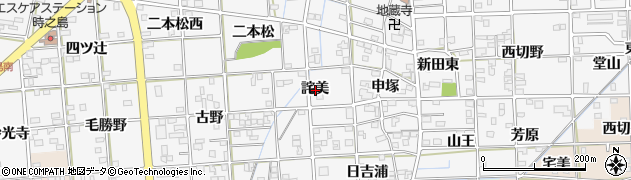 愛知県一宮市時之島詫美周辺の地図