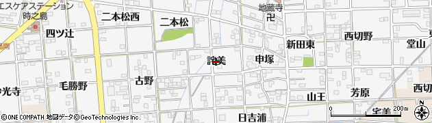 愛知県一宮市時之島（詫美）周辺の地図