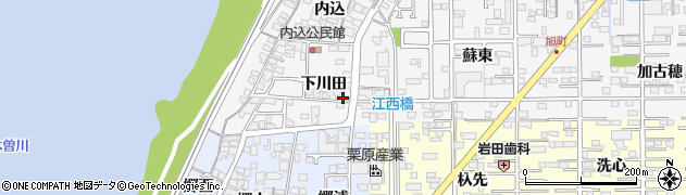愛知県一宮市奥町下川田2周辺の地図