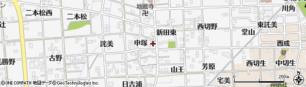 愛知県一宮市時之島申塚14周辺の地図