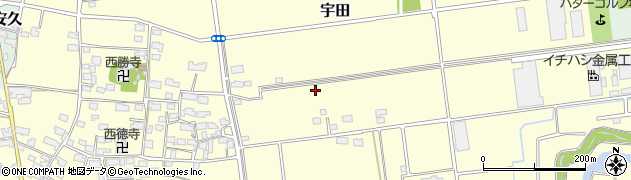 岐阜県養老町（養老郡）宇田周辺の地図