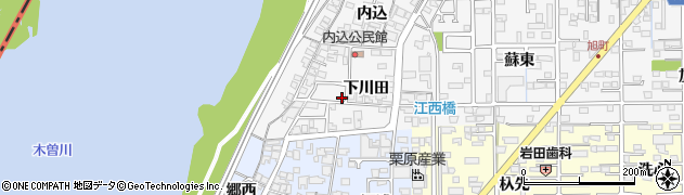 愛知県一宮市奥町下川田17周辺の地図