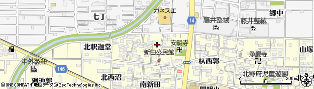 愛知県一宮市開明北新田周辺の地図