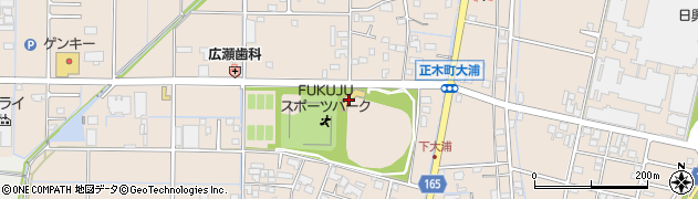 羽島市役所　ＦＵＫＵＪＵスポーツパーク運動公園周辺の地図