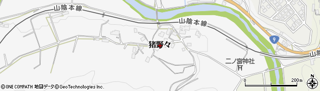 京都府福知山市猪野々周辺の地図