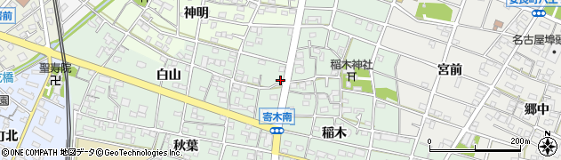 愛知県江南市寄木町白山121周辺の地図