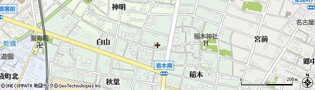 愛知県江南市寄木町白山124周辺の地図