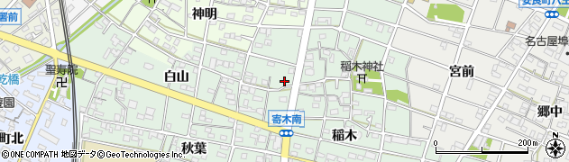 愛知県江南市寄木町白山123周辺の地図