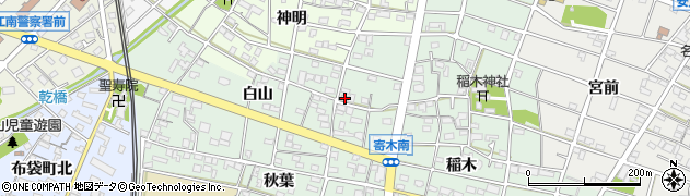 愛知県江南市寄木町白山134周辺の地図