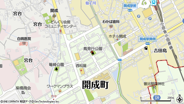 〒258-0029 神奈川県足柄上郡開成町みなみの地図
