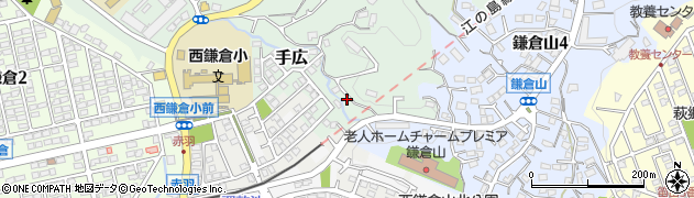 神奈川県鎌倉市手広674周辺の地図