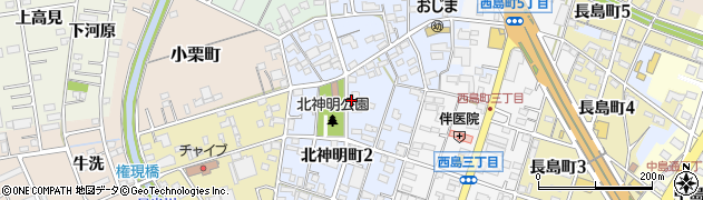 愛知県一宮市一宮神明東5周辺の地図