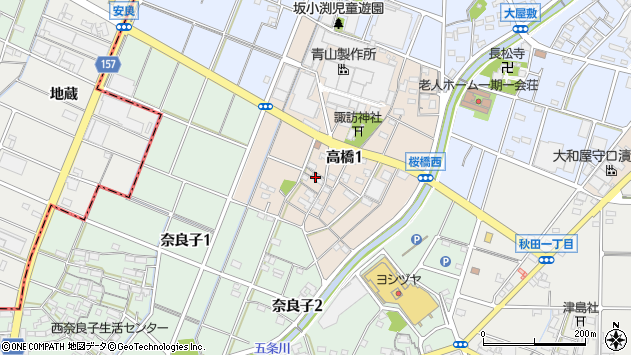 〒480-0131 愛知県丹羽郡大口町高橋の地図