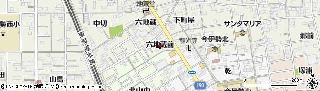 愛知県一宮市今伊勢町馬寄（六地蔵前）周辺の地図