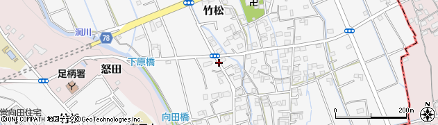 竹松坂下周辺の地図