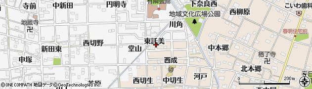 愛知県一宮市時之島（東託美）周辺の地図
