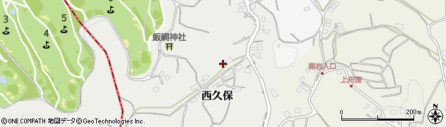 神奈川県大磯町（中郡）西久保周辺の地図