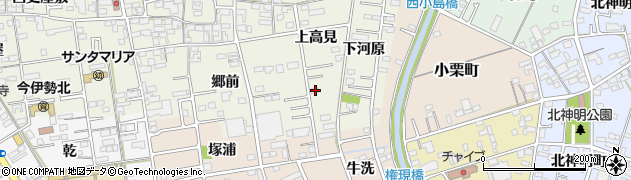 愛知県一宮市今伊勢町馬寄上高見19周辺の地図