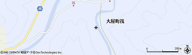 兵庫県養父市大屋町筏1217周辺の地図