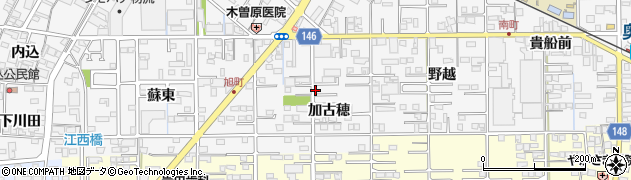 愛知県一宮市奥町（加古穂）周辺の地図