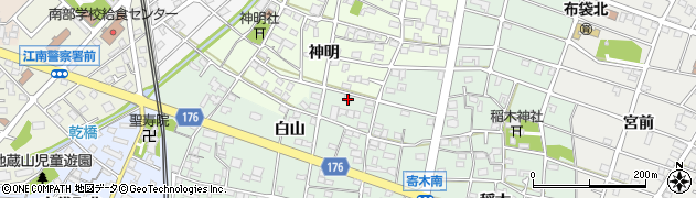 愛知県江南市寄木町白山67周辺の地図