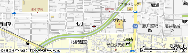 愛知県一宮市奥町七丁43周辺の地図