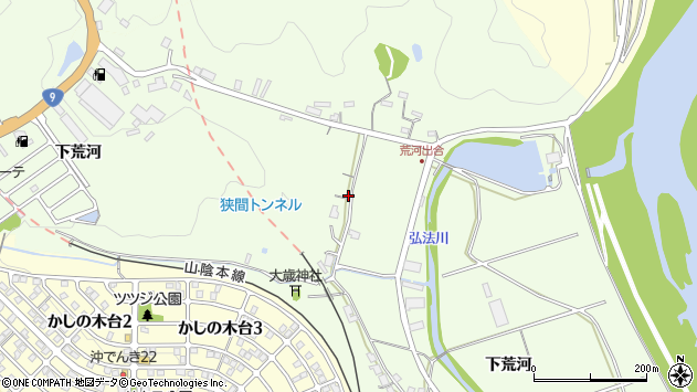 〒620-0066 京都府福知山市下荒河の地図