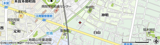 愛知県江南市寄木町白山15周辺の地図