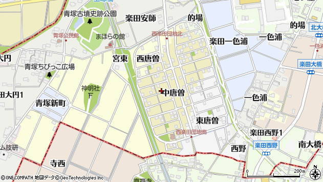 〒484-0934 愛知県犬山市中唐曽の地図