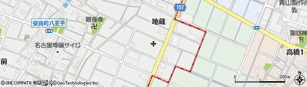 愛知県江南市安良町地蔵周辺の地図
