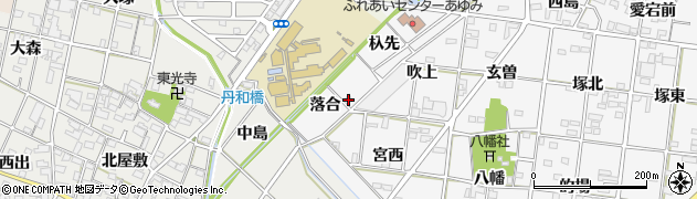 愛知県一宮市時之島（落合）周辺の地図