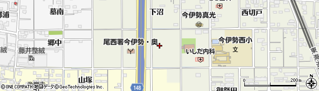 愛知県一宮市今伊勢町馬寄（東瀬古）周辺の地図