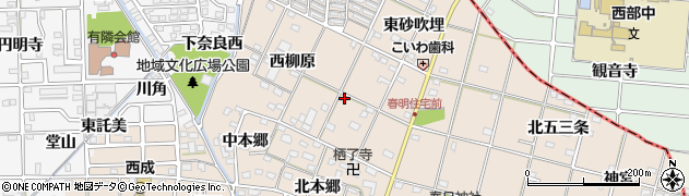 愛知県一宮市春明東柳原8周辺の地図
