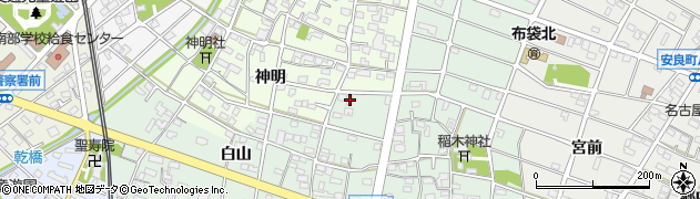 愛知県江南市寄木町白山103周辺の地図